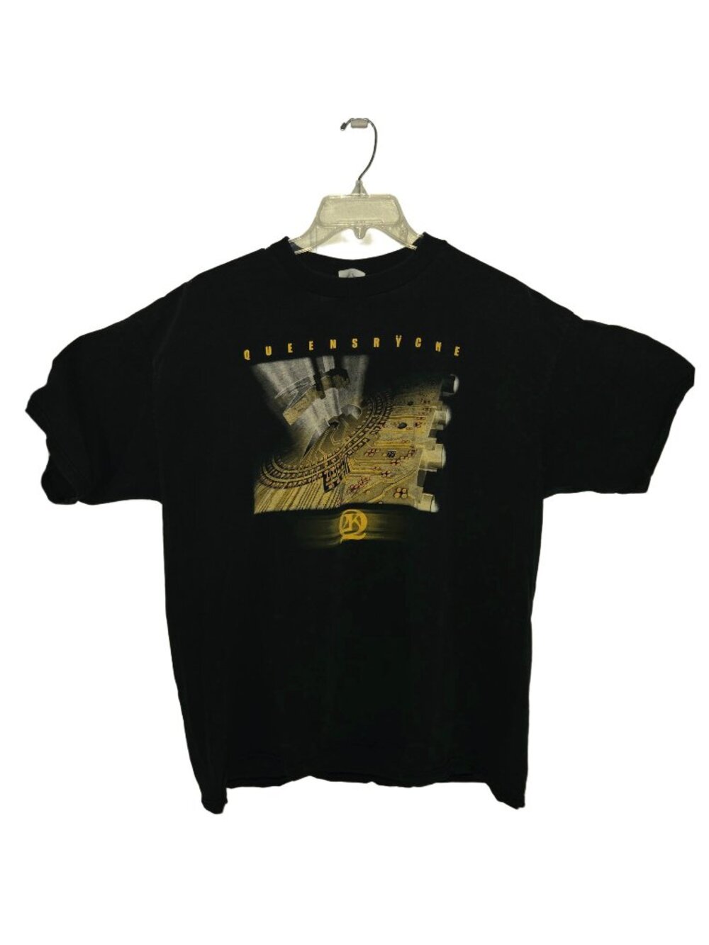VTG 1999 90s Queensryche Q2K Tour T Shirt XL Double Sided City List Metal Y2K